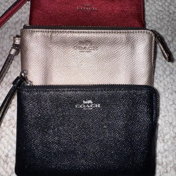 Coach Women's Wristlet Trio - Red, Black, and Gold - Picture 2 of 5